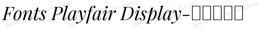 Fonts Playfair Display字体转换